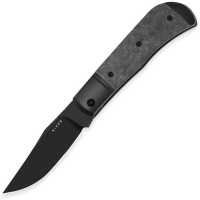 Kizer 3761A1 Trestle Black S45VN Clip Point Slip Joint Knife Black/Carbon Fiber Handles