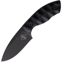 Ranger 9471 Model 3 Black Drop Point Fixed Blade Knife Black Sculpted G10 Handles