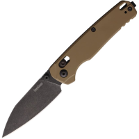 Kershaw 6105FDEBW Bel Air Blackwash MagnaCut DuraLock Knife Brown G10 Handles