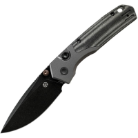 Vosteed A2219 Psyop 299 Top Blackwash S35VN Drop Point Linerlock Knife Black Norplex Ultrex Micarta Handles