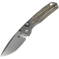 Vosteed A2220 Psyop 299 Top Stonewash S35VN Drop Point Linerlock Knife Green Norplex Ultrex Micarta Handles