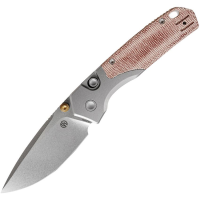 Vosteed A2217 Psyop 299 Top Stonewash S35VN Drop Point Linerlock Knife Red Norplex Ultrex Micarta Handles