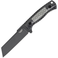 Ka-Bar 7701 George Cool Name Black Carbon Steel Sheepsfoot Fixed Blade Knife Smoked Handles