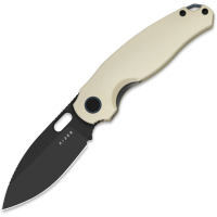 Kizer V3770A3 Seagull Blackwash 14C28N Drop Point Linerlock Knife Ivory Aluminum Handles