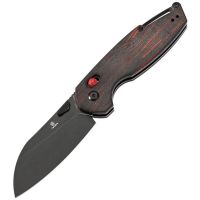 Tenable 1022V7 Model 6 Crossbar Lock Knife Blk/Red Blackwash 14C28N Sheepsfoot Knife G10 Handles
