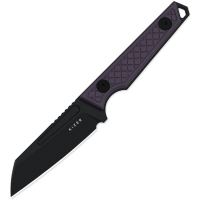 Kizer 1079A1 Phasmids Black AEB-L Sheepsfoot Fixed Blade Knife Purple G10 Handles