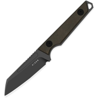 Kizer 1079A2 Phasmids Stonewash AEB-L Sheepsfoot Fixed Blade Knife Chocolate Glacier Richlite Handles