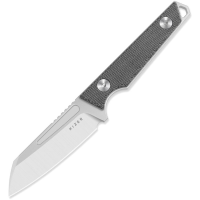 Kizer 1079A3 Phasmids Satin AEB-L Sheepsfoot Fixed Blade Knife Gray Canvas Micarta Handles