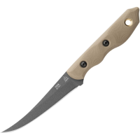 TOPS TCK01 Tick Black 1095HC Fixed Blade Knife Tan G10 Handles