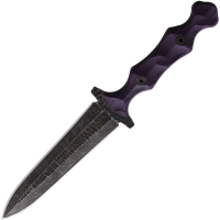 Stroup DAGPG10S Dagger Fixed Blade Knife Purple Handles