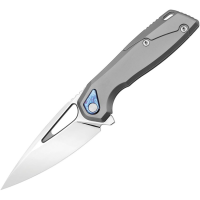 Vanguard G034 StarRunner Mirror M390 Framelock Knife Gray Titanium Handles