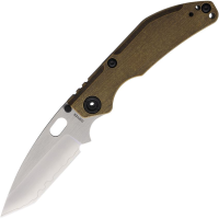 North Mountain Blade 2522CU BBNM Stonewash Tanto Framelock Knife Bronze Titanium Handles
