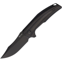 Reate 199 Jack Jr Black S30V Clip Point Framelock Knife Black/Carbon Fiber Handles
