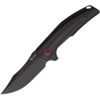 Reate 200 Jack Jr Black S30V Clip Point Framelock Knife Black/Carbon Fiber Handles