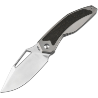 Artisan 1879GGY Fragarach Black S90V Drop Point Framelock Knife Gray Titanium/Fat Carbon Fiber Handles