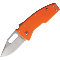 Demko 19279 Nano Stonewash AUS-10 Clip Point Shark Lock Knife Orange Handles