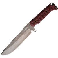 Dawson 41669 Reaper Monsoon Drop Point Fixed Blade Knife Black/Red Handles