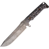 Dawson 41683 Reaper Monsoon Drop Point Fixed Blade Knife Black/Gray Handles