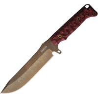 Dawson 41706 Reaper Arizona Copper Drop Point Fixed Blade Knife Black/Red Handles