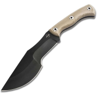 Boker Plus P02BO114 Tracker 2.0 Black Carbon Steel Fixed Blade Knife Brown Micarta Handles