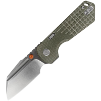 Vosteed A1311 Hedgehog Top Sheepsfoot Linerlock Knife OD Green Micarta Handles