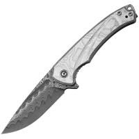 Civivi 24040DS1 Voidflare Damascus Drop Point Linerlock Knife Aluminum Foil/G10 Handles