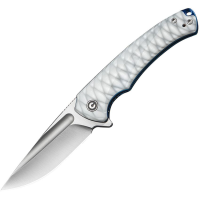 Civivi 240402 Voidflare Satin Drop Point Linerlock Knife White/Gray Resin Handles