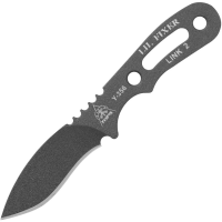 TOPS LFIX01 Lil Fixer Fixed Gray Tactical Finish Blade Knife with Skeletonized Carbon Steel Construction