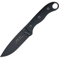 TOPS HOG45 9 3/4 Inch Hog 4.5 Fixed Blade Knife with Black Linen Micarta Handle