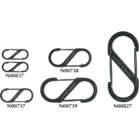 Nite-Ize NISB1-2PK-01 Black Size 1.56" x 0.62" x 0.21" Dual Carabiner Stainless Steel