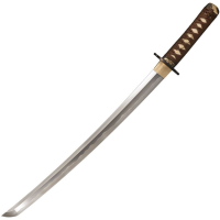 Cold Steel 88CKW Mizutori (Crane) Wakazashi with Brown Braid Cord Wrapped Handle