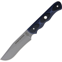 TOPS SHR02 Spirit Hunter Fixed Stainless Blade Knife with Black and Blue G-10 Handles