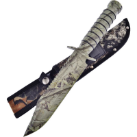Frost WT700 Whitetail Bowie Camo Fixed Blade Knife