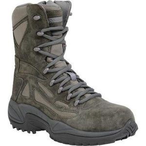 Reebok RB899 Women's Rapid Response RB Stealth 8" Boots with Side Zipper - Brown Green in Sage Green