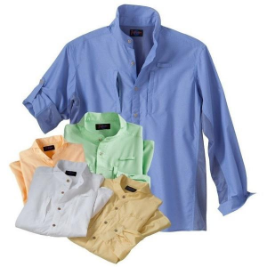 RailRiders Men's White Flats Shirt in Blue