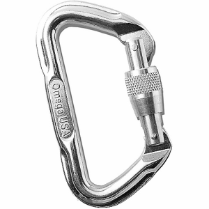 Omega Pacfic 1-2 Standard D Screw-Lok Carabiner"