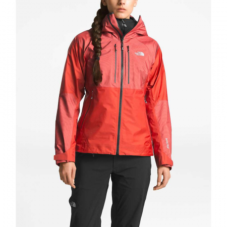 The North Face Women's Summit L5 FuseForm GTX C-KNIT Jacket - Fiery Red / High Rise Grey Fuse