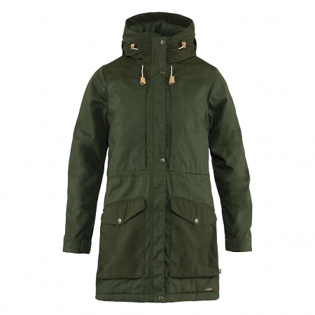 Fjallraven Women's Singi Wool Padded Parka - Deep Forest