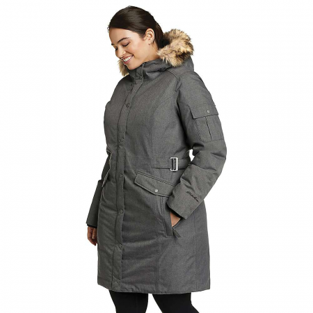 Eddie Bauer Women's Superior III Stadium Coat - Dark Charcoal Heather 123