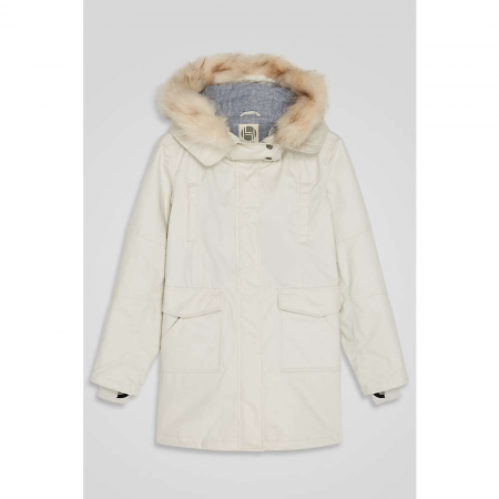 Hoodlamb Women's Fur Collar Parka - Icy Grey