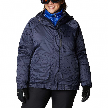 Columbia Women's Tracked Out Interchange Jacket - Dark Nocturnal / Lapis Blue Jacquard