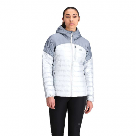 Outdoor Research Women's Helium Down Hooded Jacket - Titanium / Slate