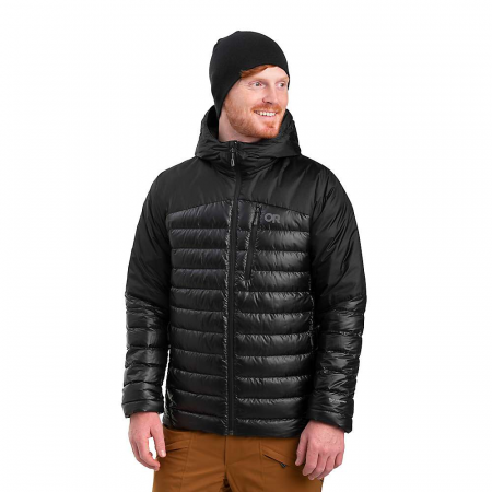 Outdoor Research Men's Helium Down Hooded Jacket - Black