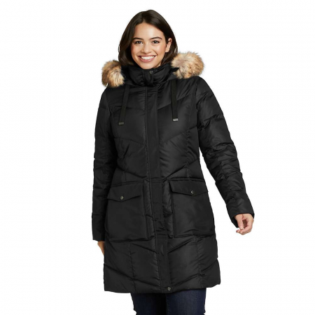 Eddie Bauer Women's Lodge Cascadian Down Parka - Black F23