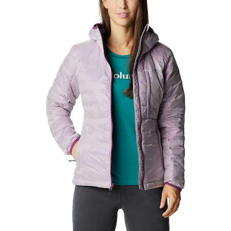 Columbia Women's Infinity Summit Double Wall Down Hooded Jacket - Plum