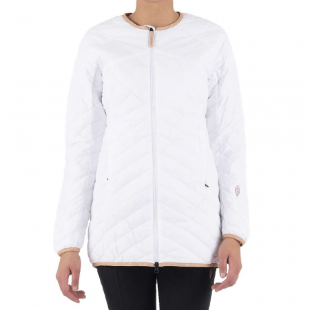 Indygena Women's Turvata Long Sleeve Zip Up Jacket - Daisy White