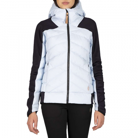 Indygena Women's Lampo Hooded Jacket - Blue Light / Grey Deep Well