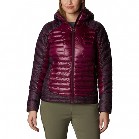 Columbia Women's Labyrinth Loop Hooded Jacket - Marionberry / Marionberry Terrain Print