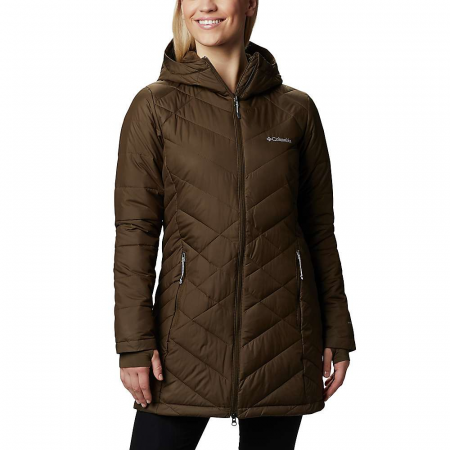 Columbia Women's Heavenly Long Hooded Jacket - Olive Green