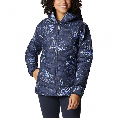 Columbia Women's Powder Lite Hooded Jacket - Nocturnal Aurelian Print